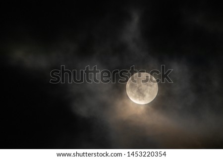 Full moon light and Clouds 