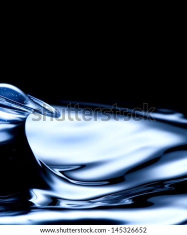 Abstract water splash close up, dark blue color