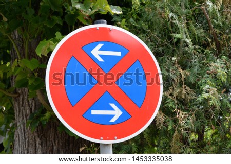 Keep prohibited, a road sign in Bavaria, Germany