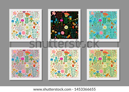 Floral seamless pattern, set for your design