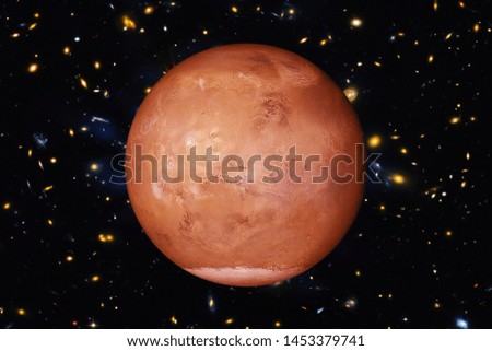 Mars and free space. The elements of this image furnished by NASA.
