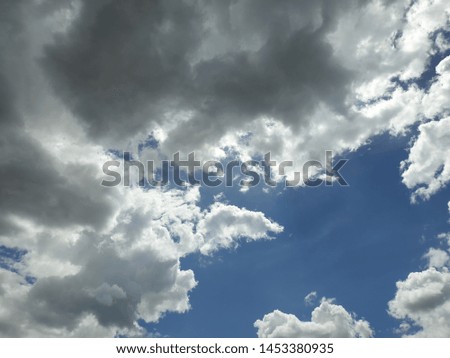 Black cloud in the blue sky 
