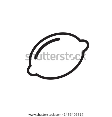 
Vector icon of a lemon on a white background.