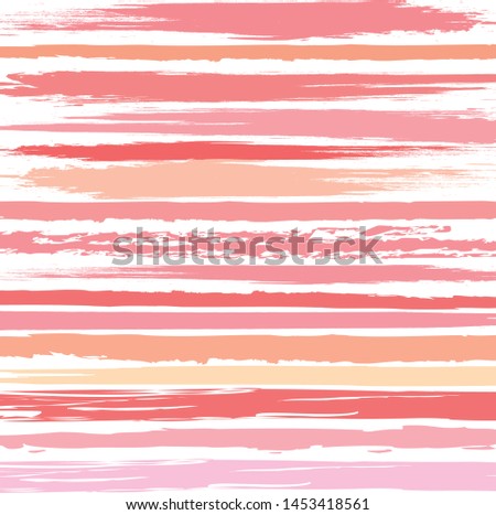 Abstract colorful pink paint brush and strokes, stripes pattern background. colorful pink and orange nice brush strokes and hand drawn with horizontal lines pattern background