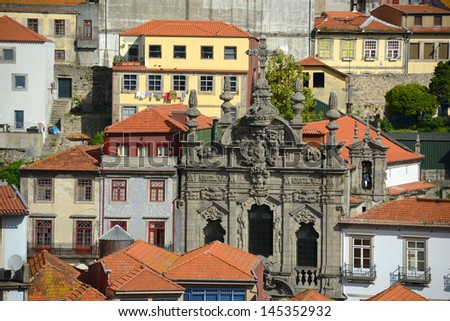 Igreja da Misericordia at Rua das Flores, Porto, Portugal. Porto Old City is registered as the UNESCO World Heritage Site since 1996.