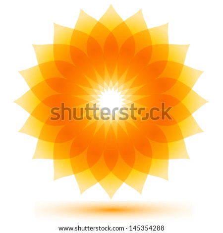 beautiful sunflower icon, abstract natural flower background