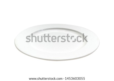 white dish on isolated white background.