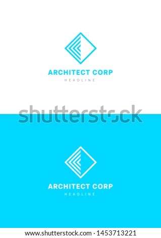 Architect corporation company logo template.
