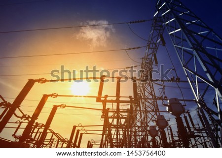 Power plant. Concept of energy production Energy savings And industrial applications that use electrical power from technology