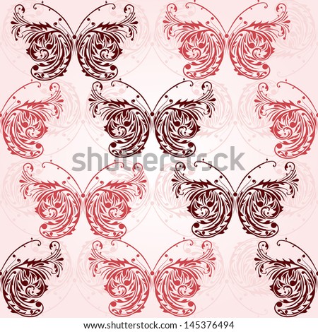 elegant seamless pattern with decorative butterflies for your design