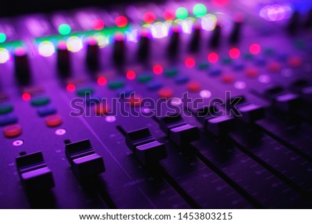 Mixers Audio Interfaces In The Pub Royalty-Free Stock Photo #1453803215