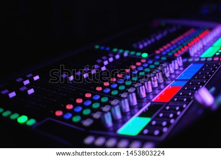 Mixers Audio Interfaces In The Pub Royalty-Free Stock Photo #1453803224
