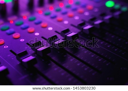 Mixers Audio Interfaces In The Pub Royalty-Free Stock Photo #1453803230