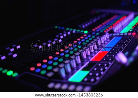 Mixers Audio Interfaces In The Pub Royalty-Free Stock Photo #1453803236