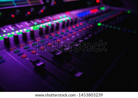 Mixers Audio Interfaces In The Pub Royalty-Free Stock Photo #1453803239