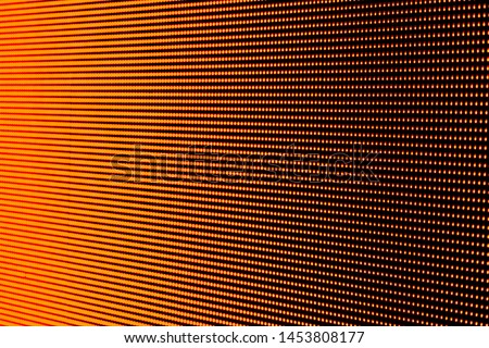 Orange RGB LED Pixel Pitch - Color Mixing LEDS. Perspective view SMD Technology Screen Display