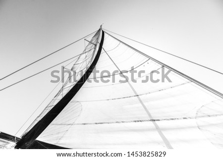 Sailing Boat in Black and White