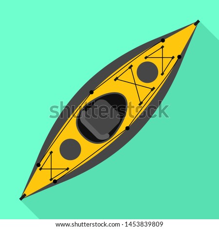 Kayak boat icon. Flat illustration of kayak boat icon for web design
