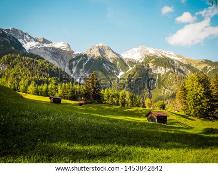 Beautiful picture of Alps at summertime