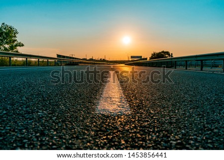 Road, sunset, holiday and sky.
