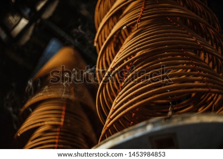 Incense coils in a Hong Kong temple.