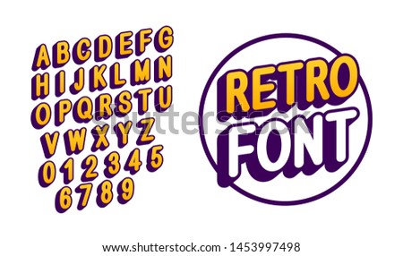 Retro font for logo design, print, decoration and much more. English capital letters for print design. Ready letters for the design of the inscriptions on t-shirts.