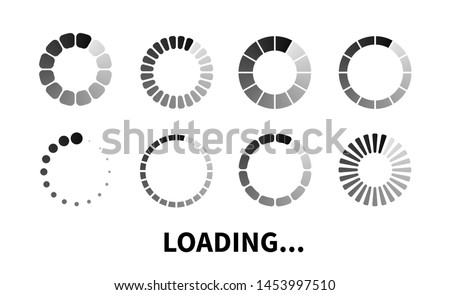 Vector loading icon. Progress bar for upload download round process. Loading icon, element for website. Vector element for web design. Royalty-Free Stock Photo #1453997510