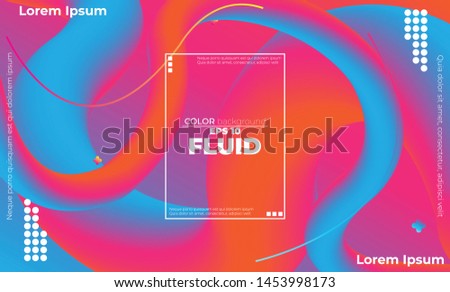 Abstract fluid color pattern of neon color liquid gradient background with modern geometric dynamic motion style Suitable For Wallpaper, Banner, Background, Card, Book Illustration, landing page