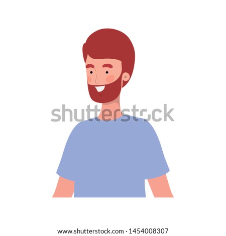 young man in white background