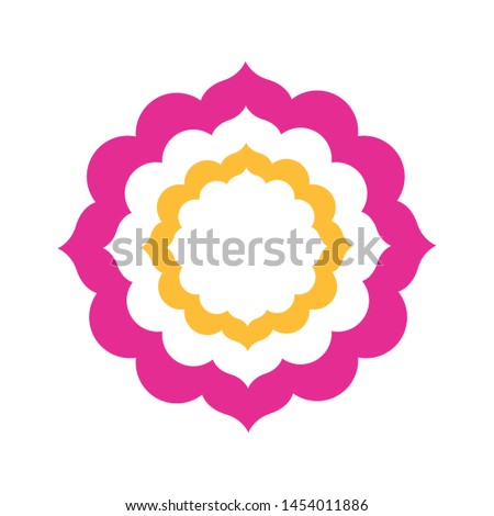 colorful flower of the india icon