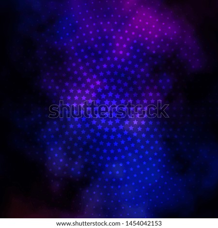 Dark Pink, Blue vector layout with bright stars. Colorful illustration with abstract gradient stars. Design for your business promotion.