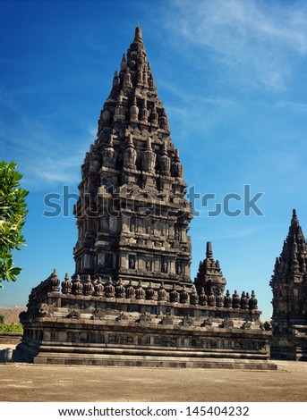 Fragment of the complex Prambanan Temple, Java, Indonesia
