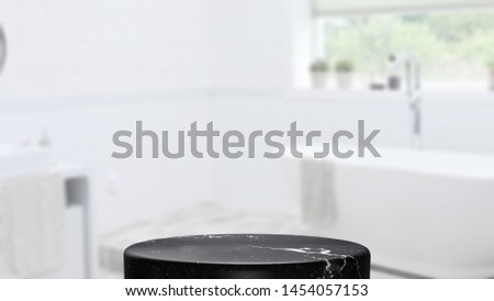 Table Top And Blur Interior of Background
