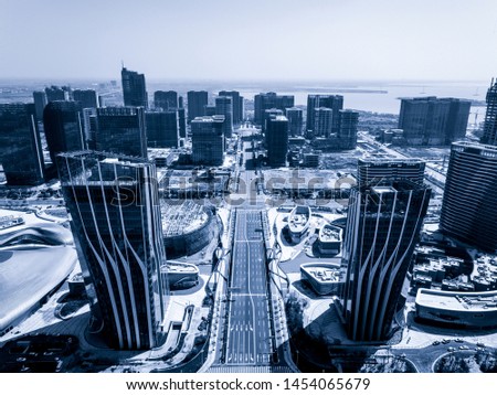 Large modern city scenery photography