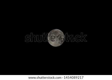 Full moon  image at night.