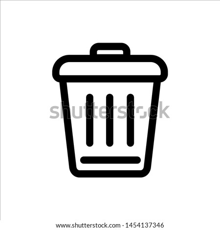 
trash can icon. symbol of delete or remove with trendy flat style icon for web site design, logo, app, UI isolated on white background. vector illustration eps 10 Royalty-Free Stock Photo #1454137346