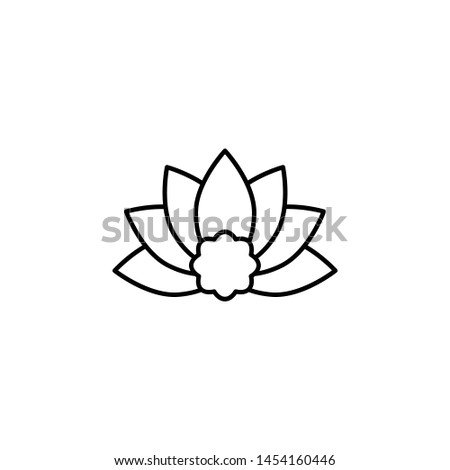 lotus icon. Simple thin line, outline illustration of Beauty icons for UI and UX, website or mobile application