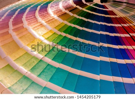 Color palette for interior design, photographed close up