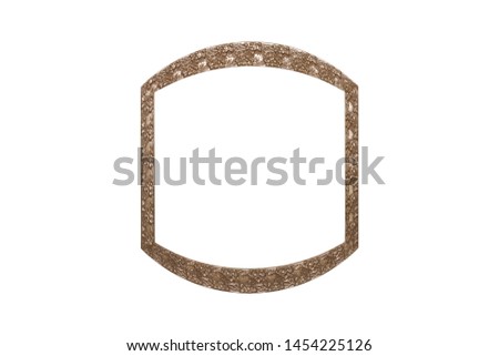 rectangular metal vintage frame. isolated on white background