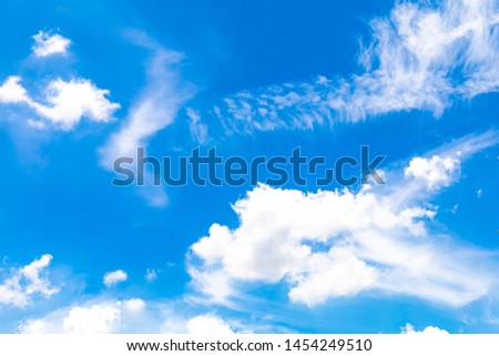 Blue sky and white clouds background 