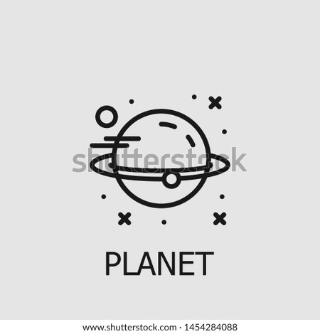 Outline planet vector icon. Planet illustration for web, mobile apps, design. Planet vector symbol.