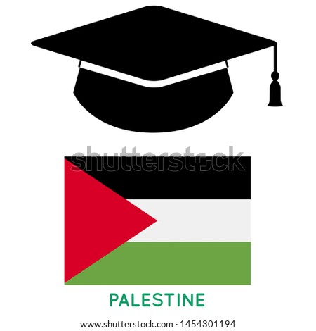 Palestine Education - Illustration, Icon, Logo, Clip Art or Image for Cultural, Educational or State Events. Celebrating Scholarship Award on Summer. High Quality Education 