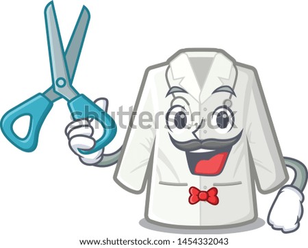 Barber doctor coat in the cartoon shape