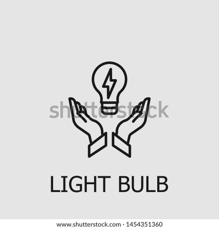Outline light bulb vector icon. Light bulb illustration for web, mobile apps, design. Light bulb vector symbol.