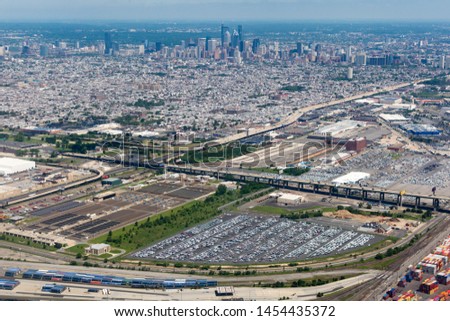 Philadelphia Area Aerial Urban City