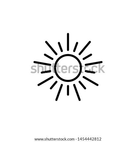 sunny icon, illustration design template Royalty-Free Stock Photo #1454442812
