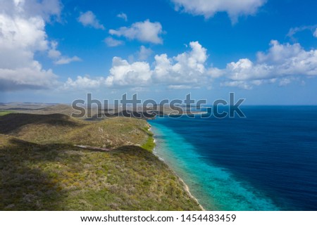 Aerial view over area Playa Hundu - Curaçao/Caribbean /Dutch Antilles