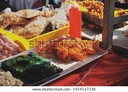 picture showing sweets which are sold at a local market at the Batu Caves in Malaysia