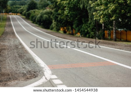 empty asphalt city road, defocusing road