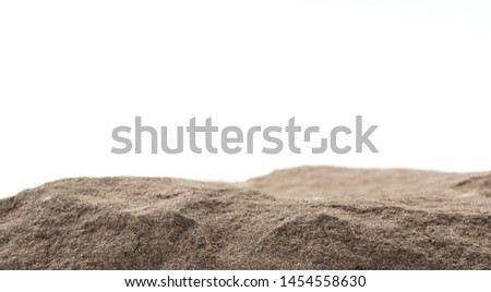 Stone front blurred board on white background, for product display, Blank for mockup design.